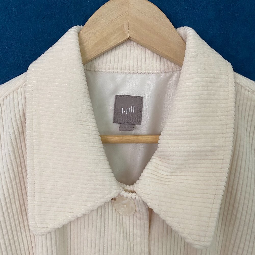 J. Jill NWOT Ivory Wide Wale Corduroy Shacket - Large